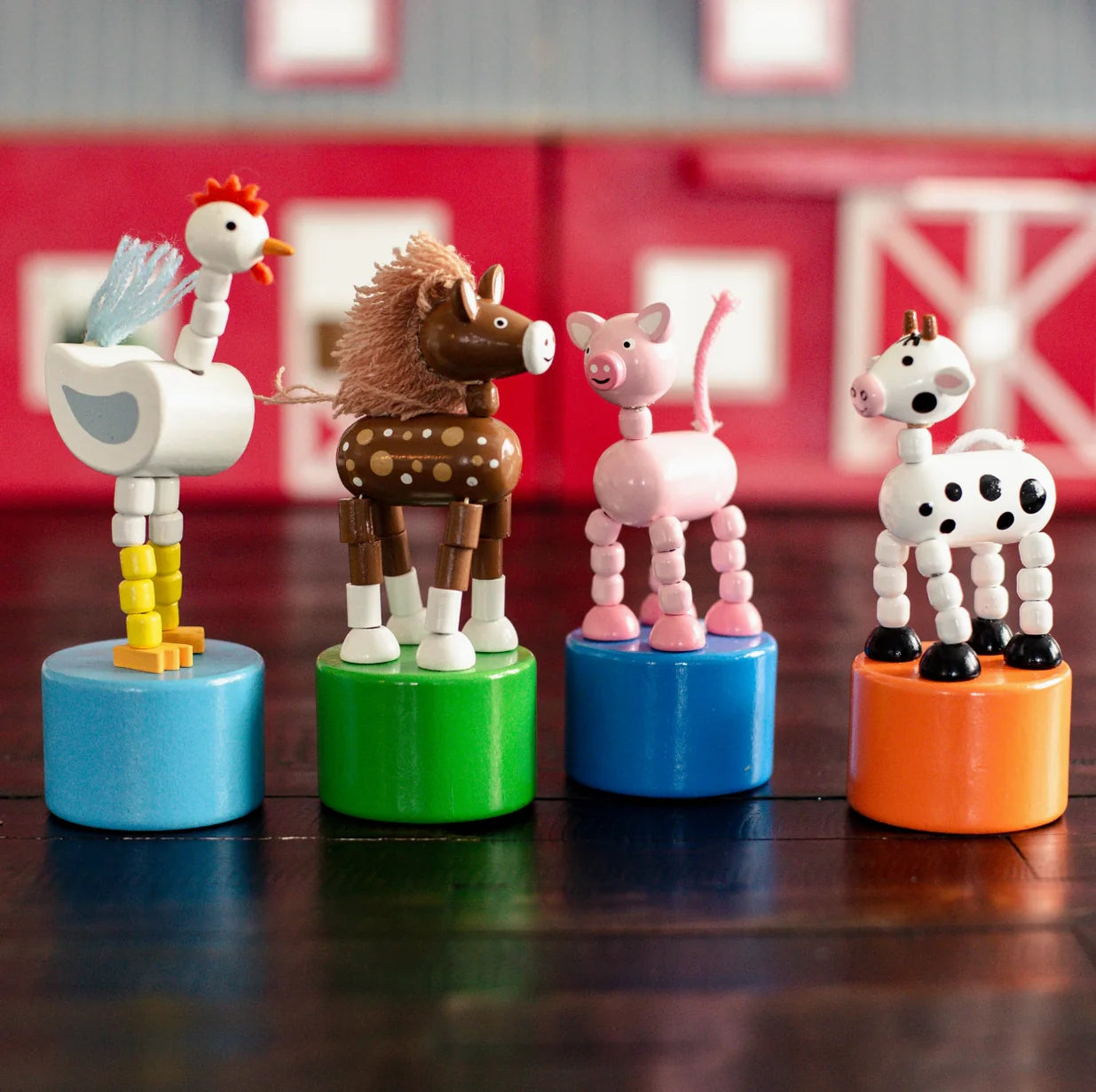 Barnyard Push Puppet Toys