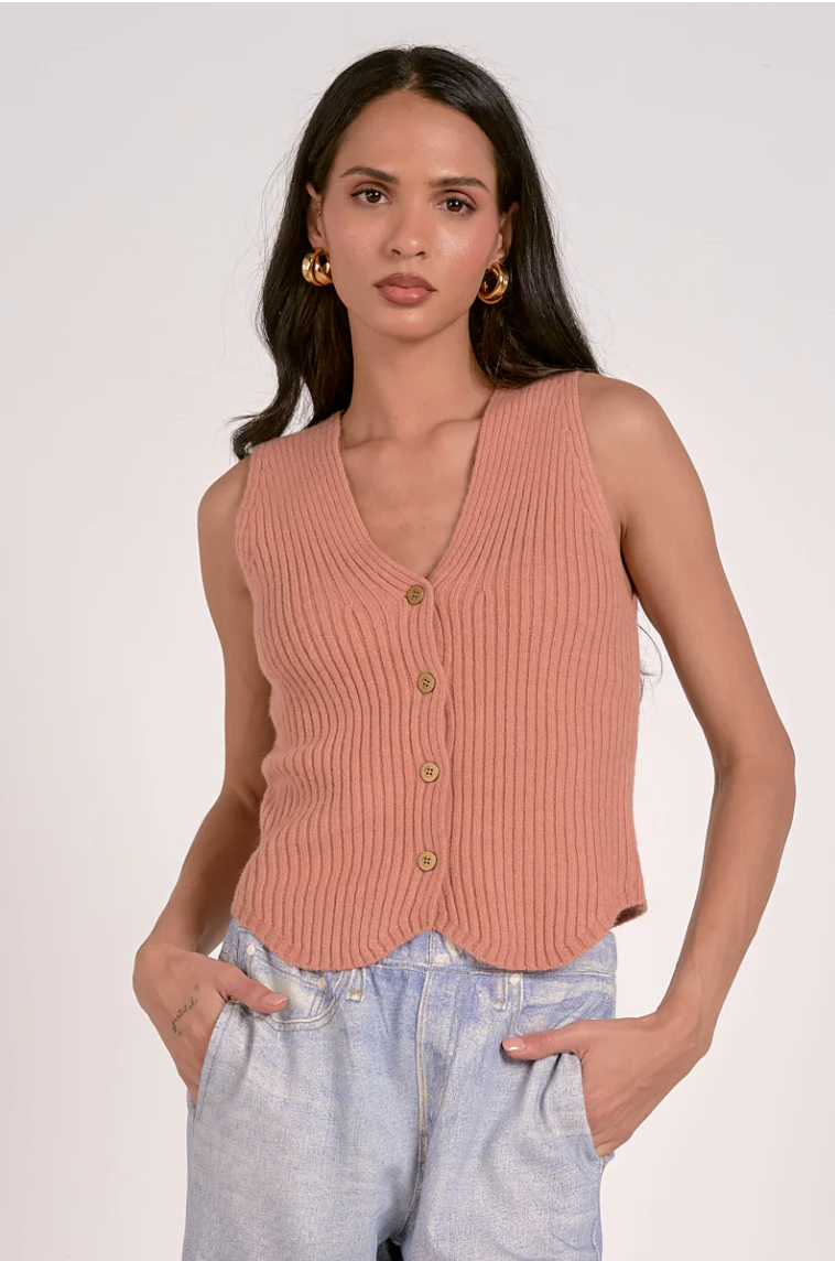 Peach Sweater Vest