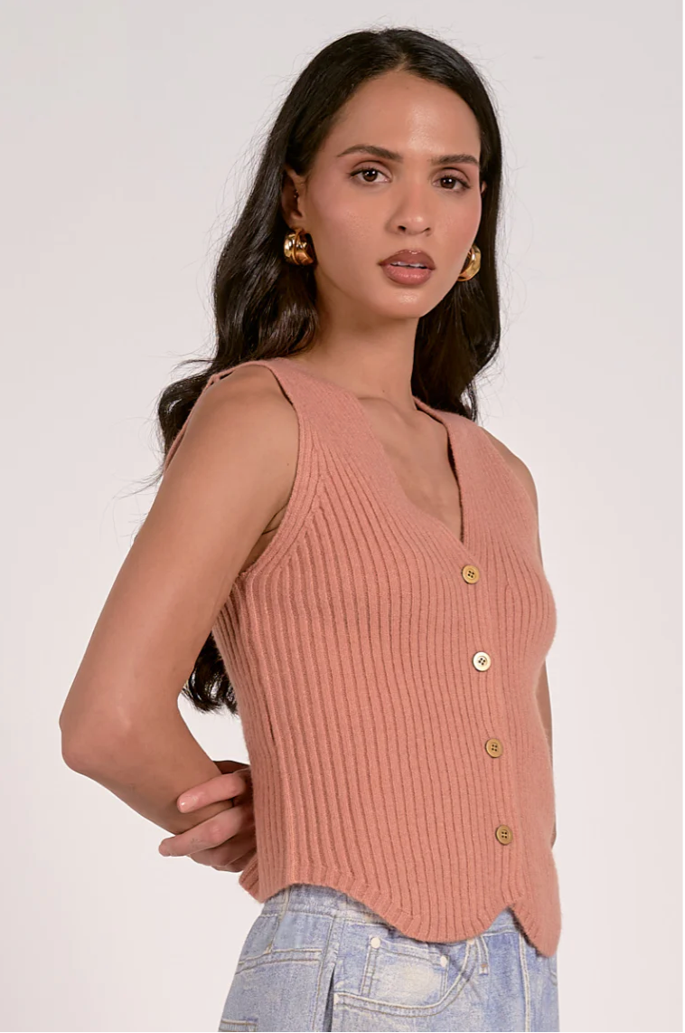 Peach Sweater Vest