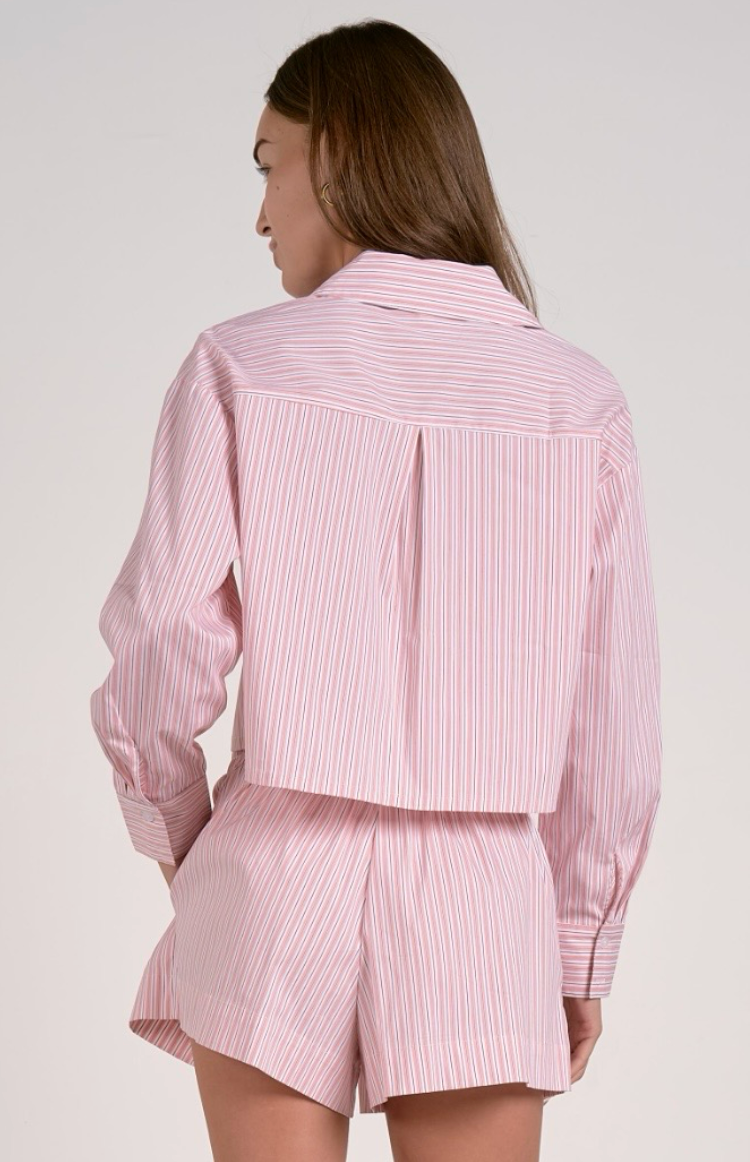 Pastel Stripe Button Down - Melon Stripe