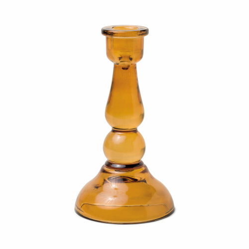 Amber - Tall Glass Taper Holder