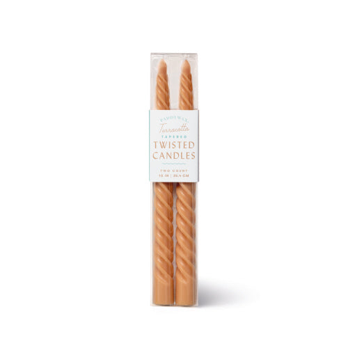 Terracotta Twisted Taper Candles