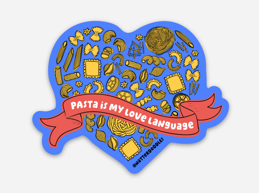 Pasta Is My Love Language Waterproof Italian Food Sticker