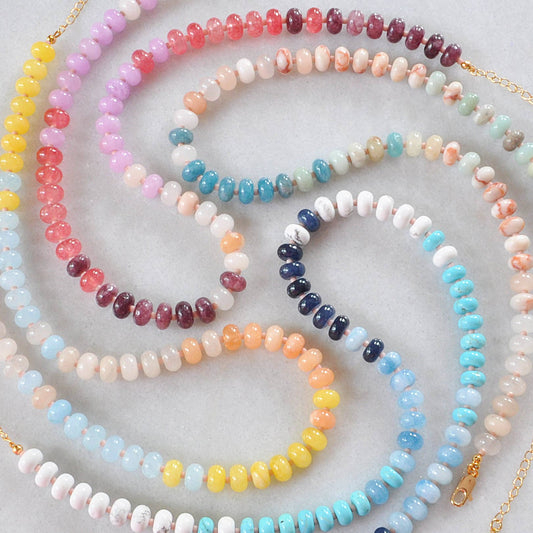 Down the Shore Leelanau Multicolored Chunky Candy Gemstone Necklaces
