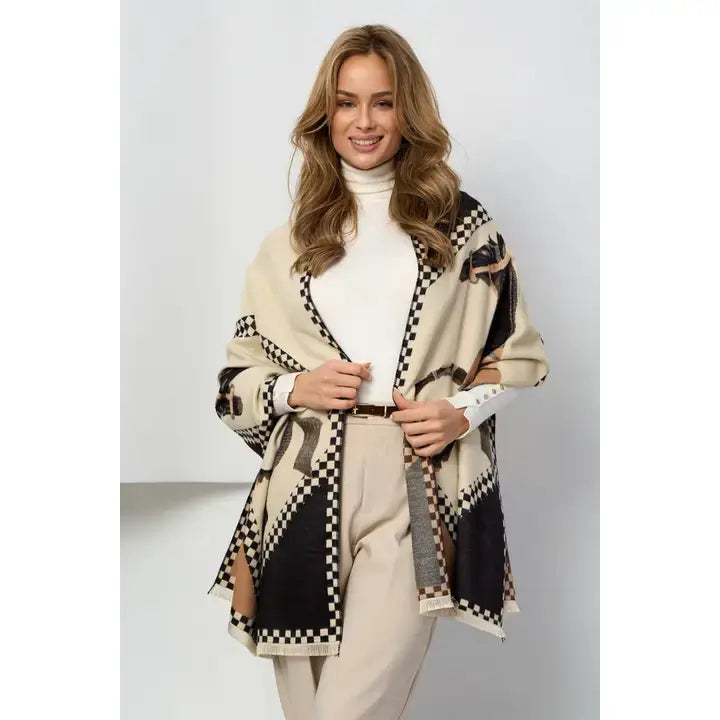 Checkered Equestrian Scarf