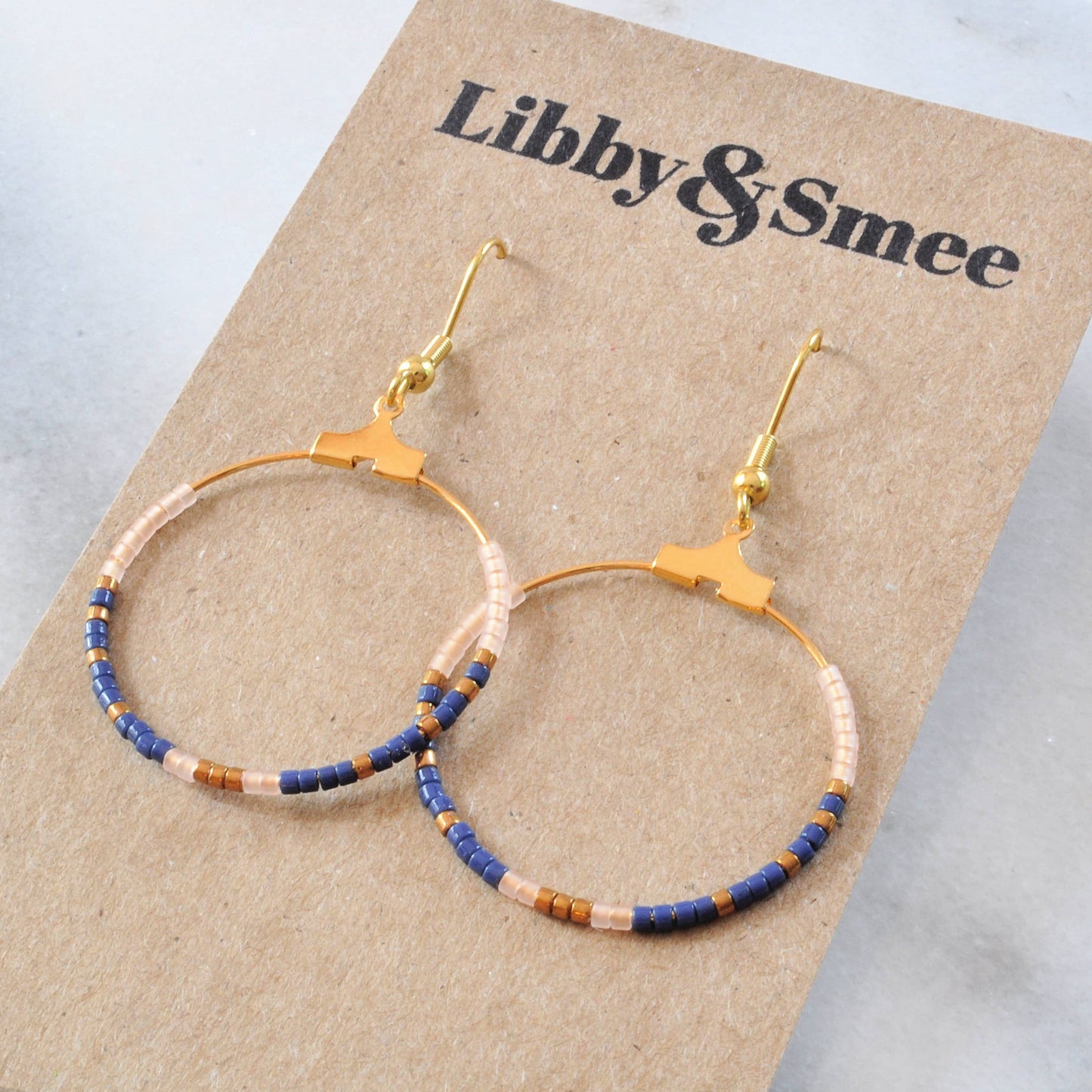 Small Beaded Hoop Earrings