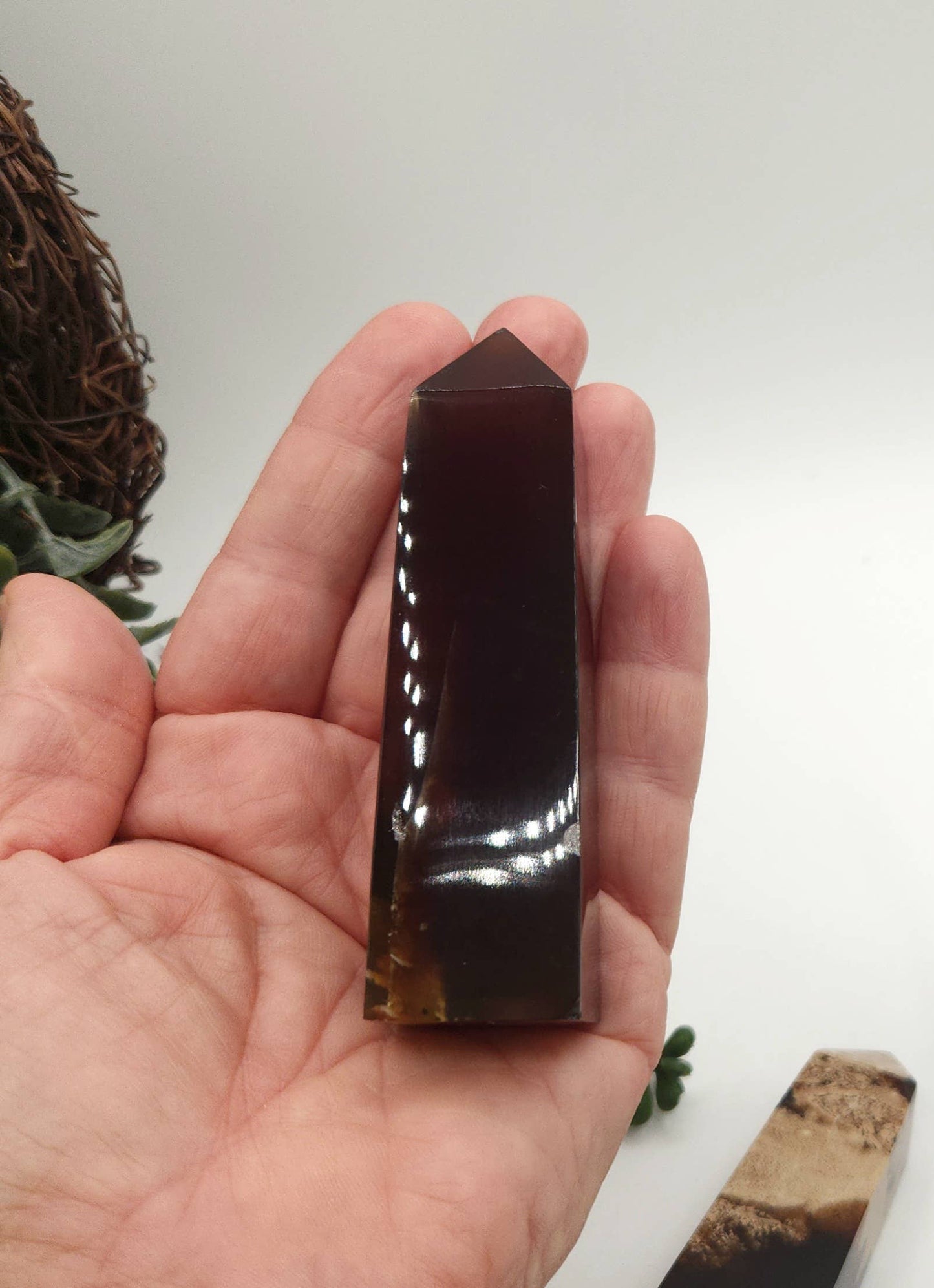 Amber Tower Obelix  4 Faceted - Three sizes