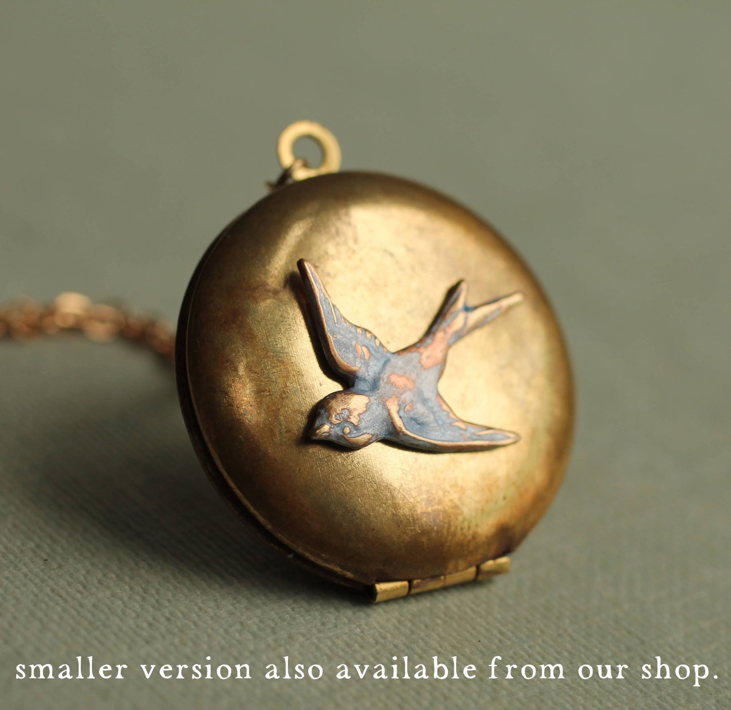 Antique Swallow Two Bird Locket