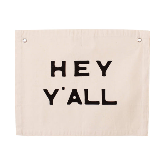 Hey Y'all Canvas Banner