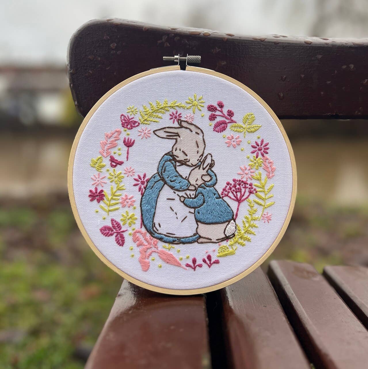 Beatrix Potter - Mrs Rabbit and Peter Embroidery