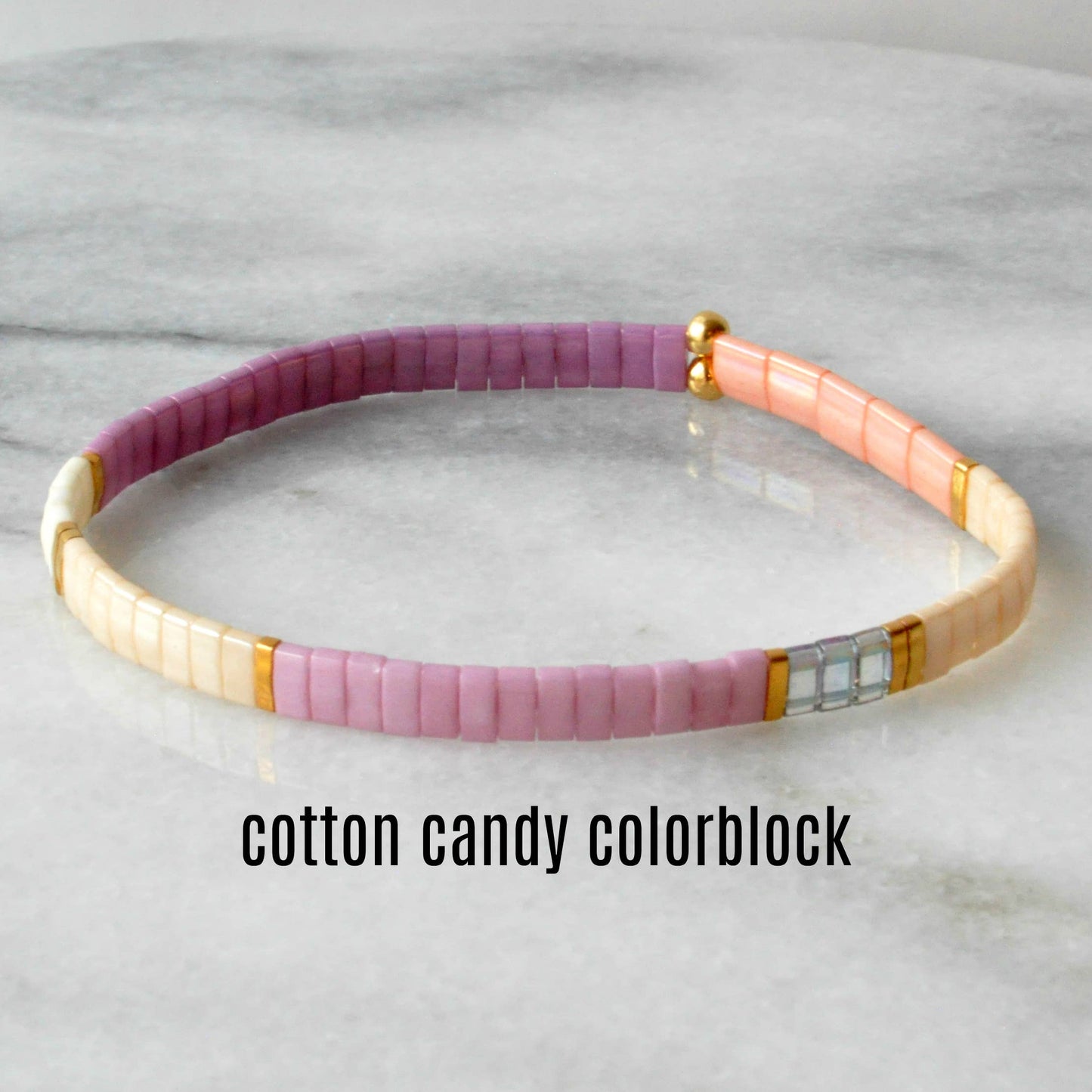 Stackable Stretch Tile Bead Bracelets