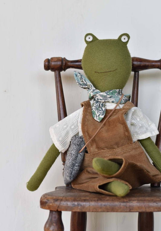 Fern the Frog doll- Corduroy Overalls with Blouse