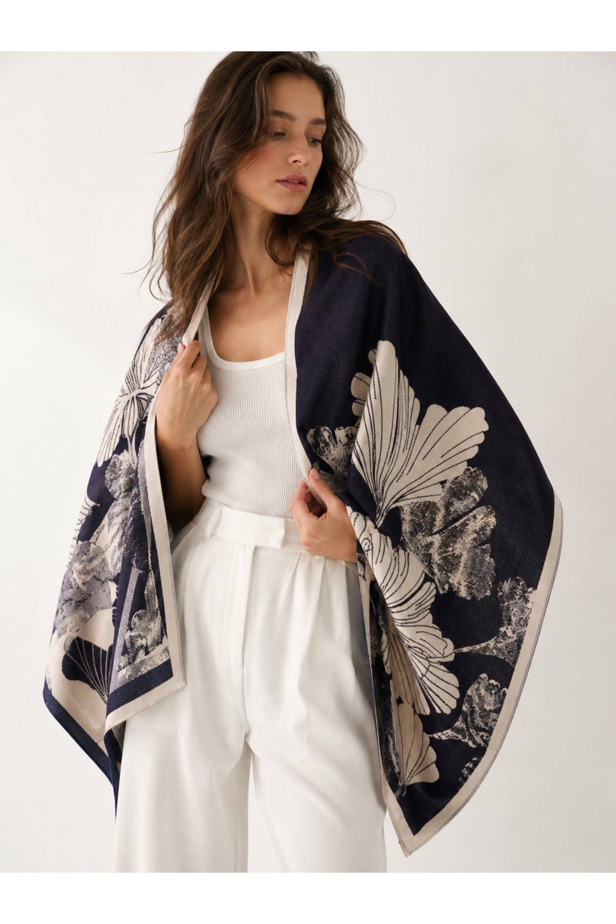 Ginkgo Botanical Reversible Scarf