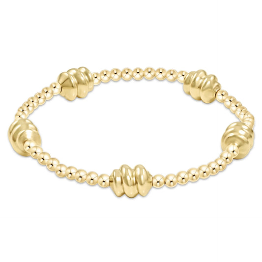admire gold 3mm bead bracelet