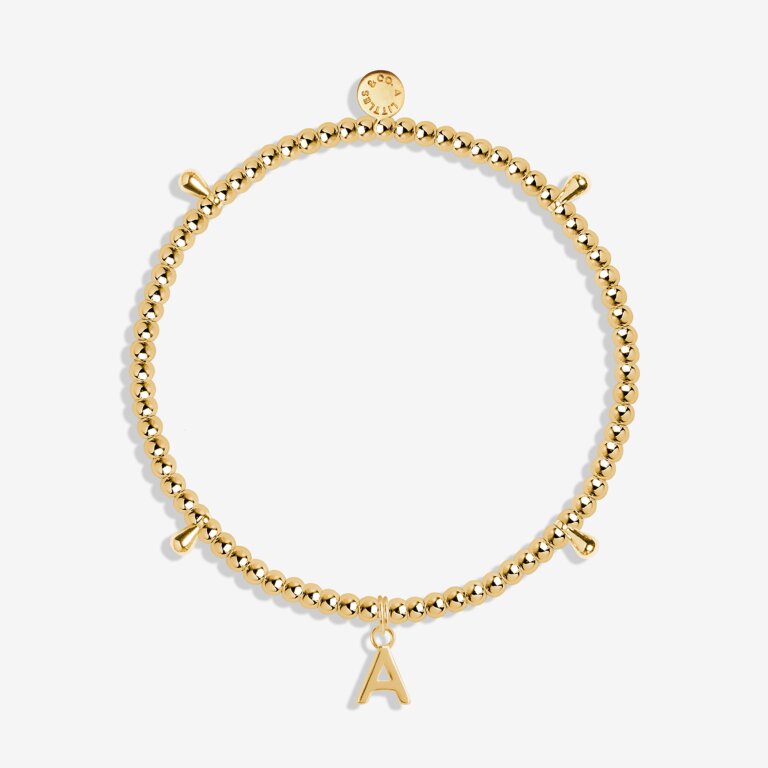 Alphabet Bracelet A-Z Charms Gold