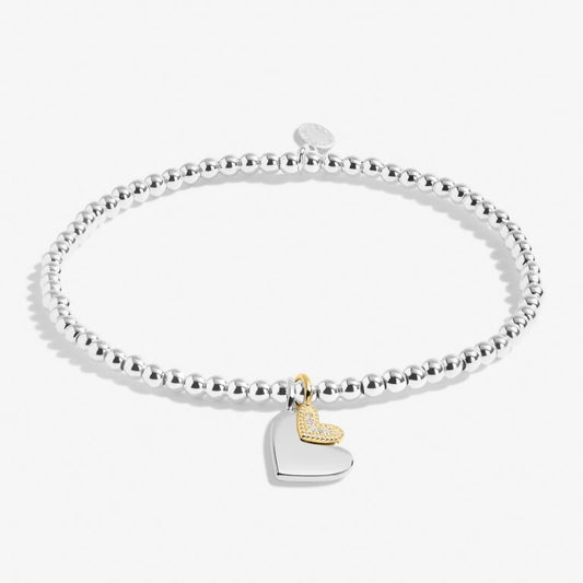 Mother and Daughter Stretch Bracelet Silver