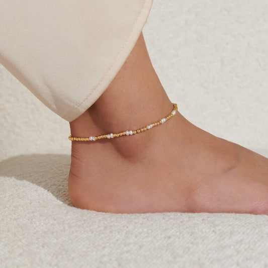 Anklet Pearl Gold Tone