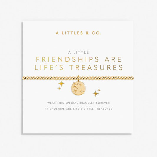 Friendships are Life's Treasures Gold Bracelet