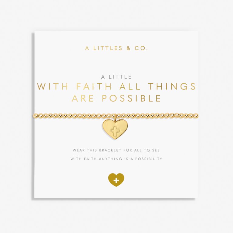 With Faith All Things are Possible Gold Bracelet