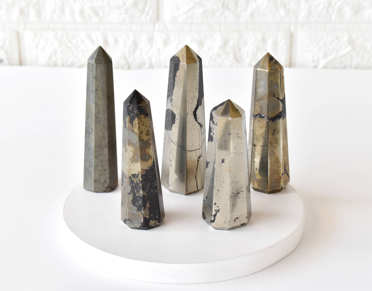 Pyrite Tower Point (Creativity and Strength) Abundance