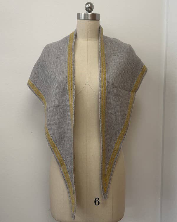 Contrast Border Knit Scarf