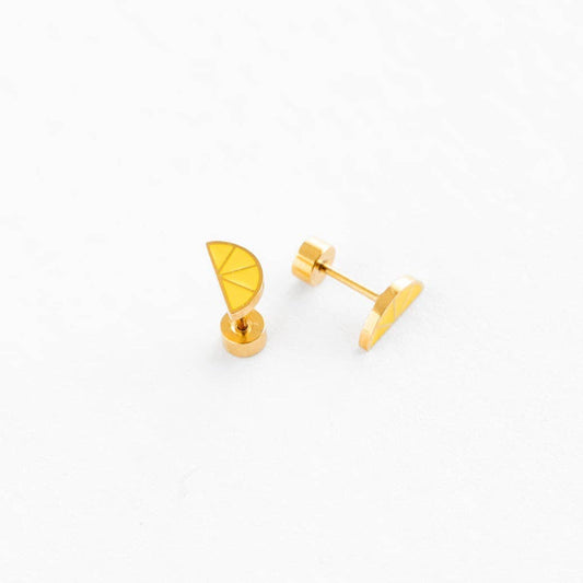 Lemon Studs with Screw Backs
