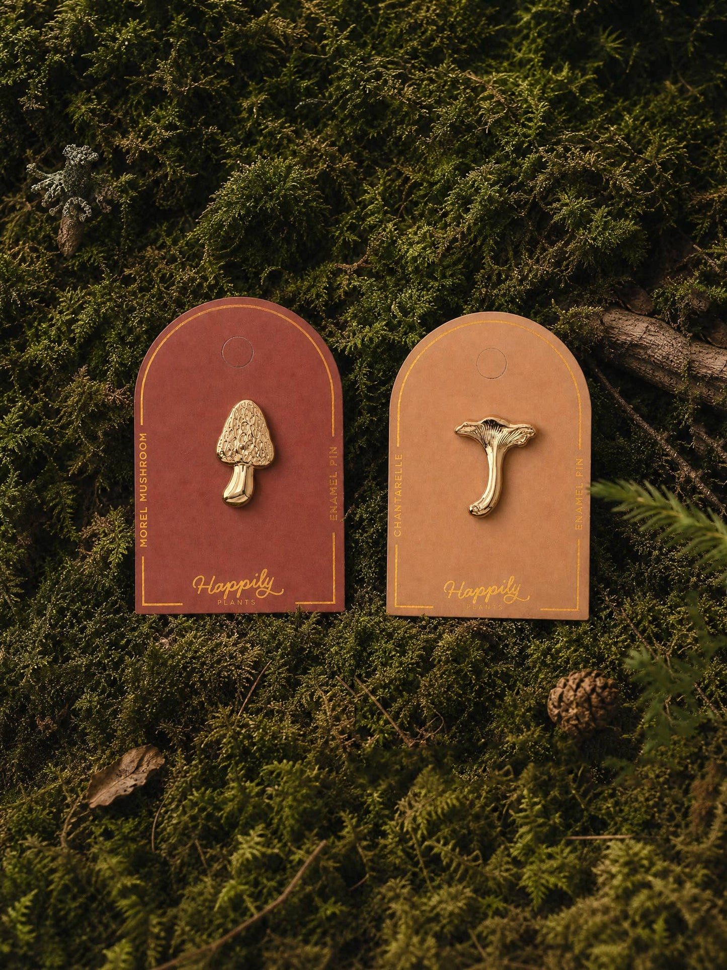 Chanterelle Mushroom Pin, Foraging Gifts