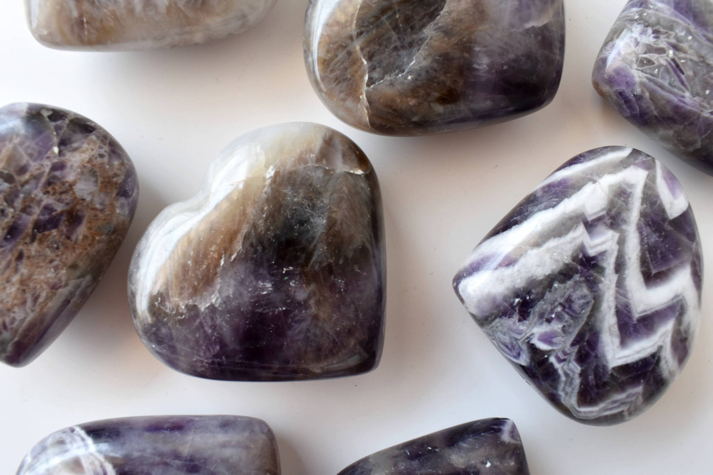 2inch Amethyst Hearts | Puffy Large Crystal Hearts