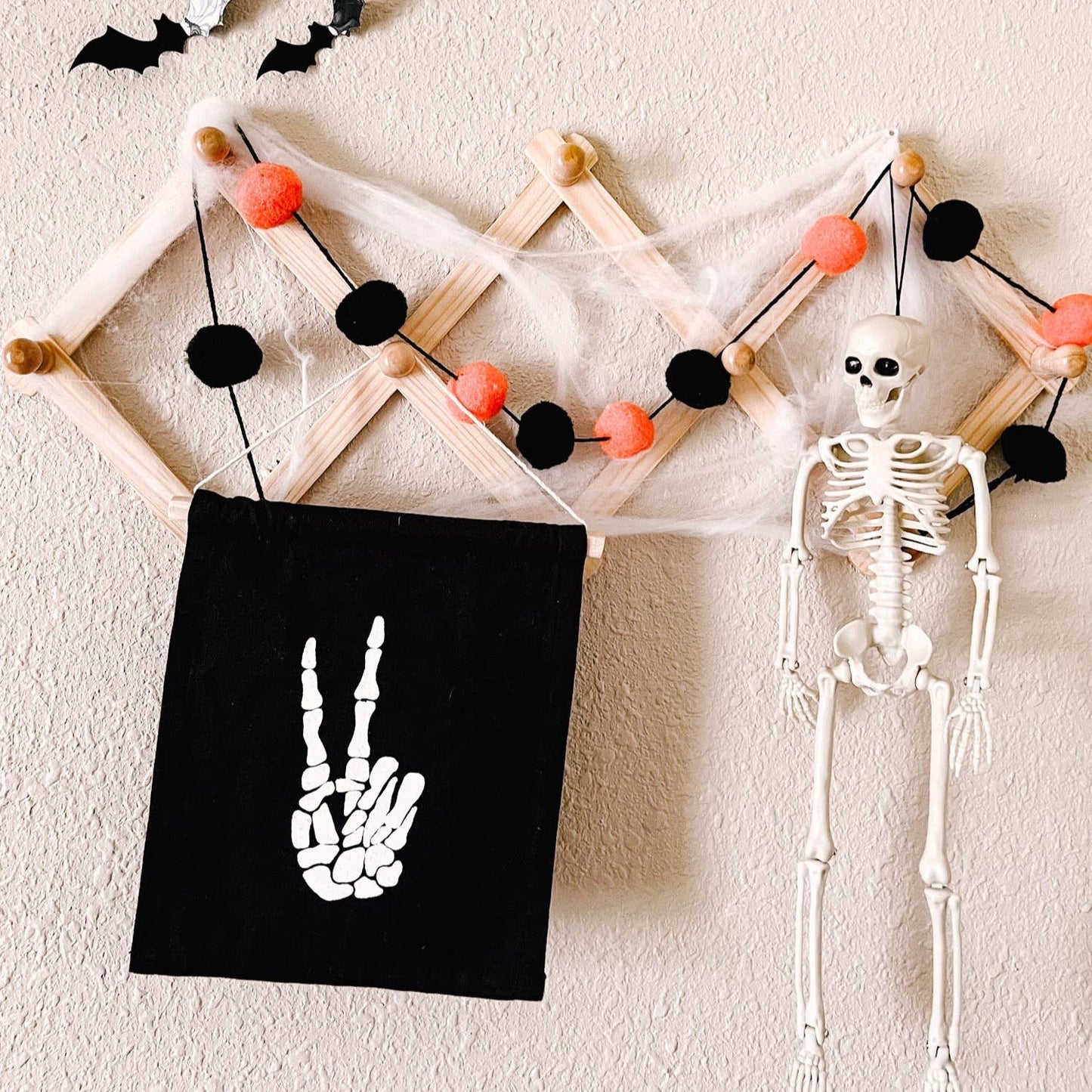 Skeleton Peace Hang Sign