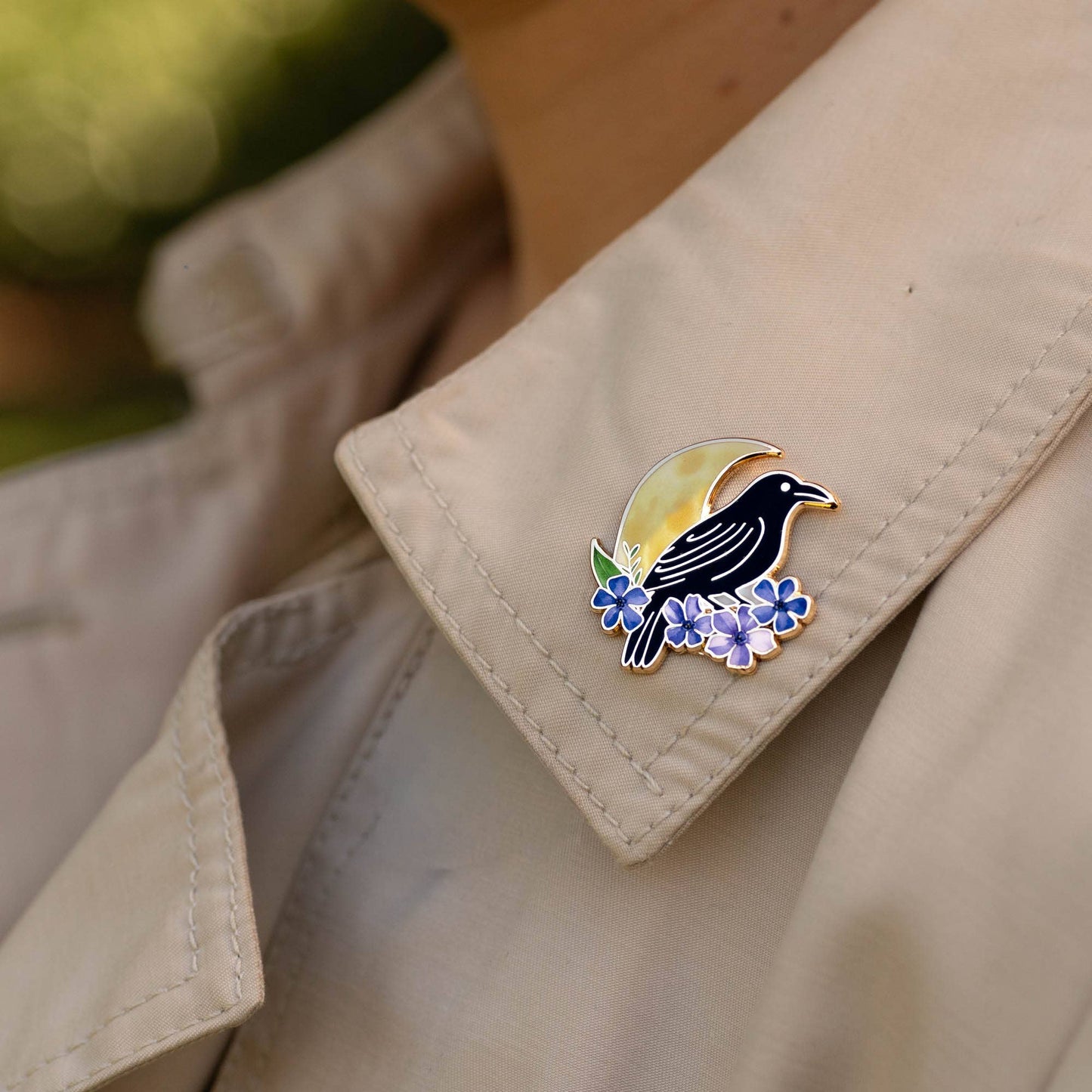 Raven Pin -  Goth Gifts, Edgar Allan Poe Literary Classic