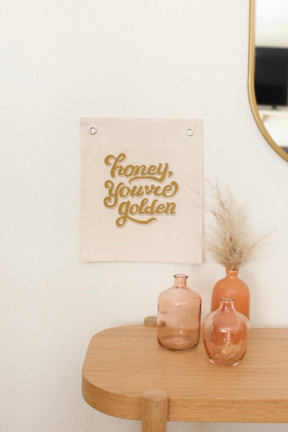 Honey You're Golden Canvas Banner