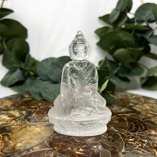 Clear Quartz Buddha Carving