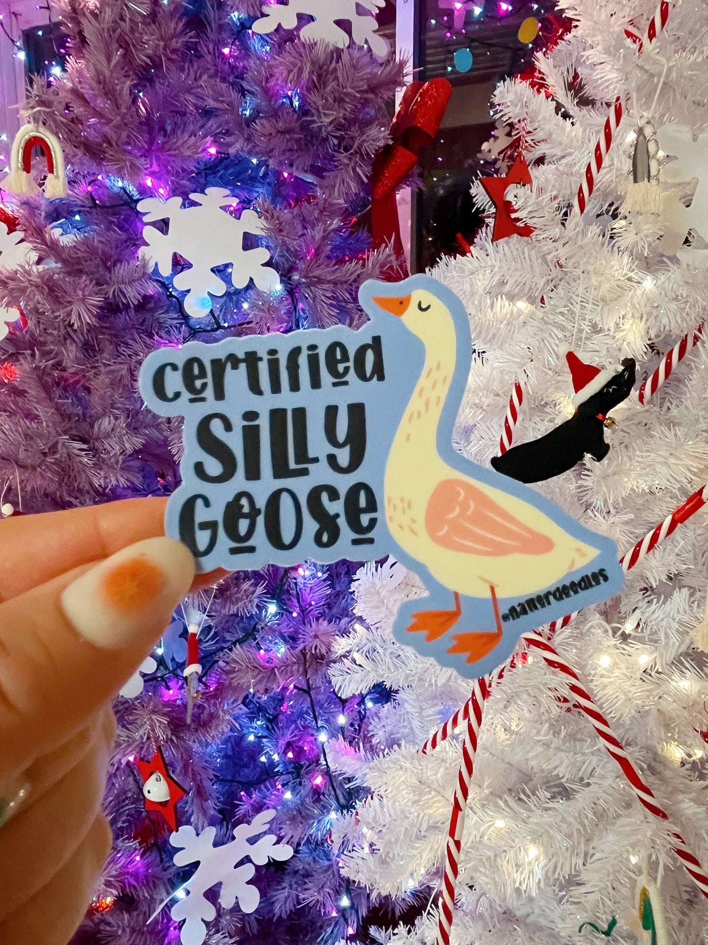 Certified Silly Goose Waterproof Vinyl Funny Sticker