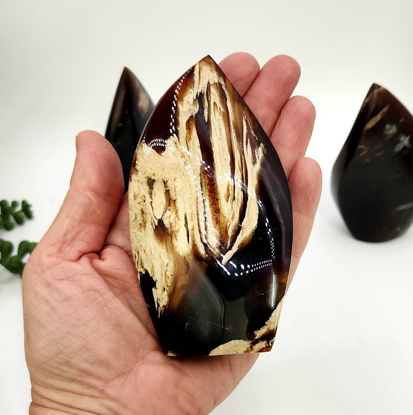 Amber Free Form Flame Shapes Indonesia - Multiple Sizes