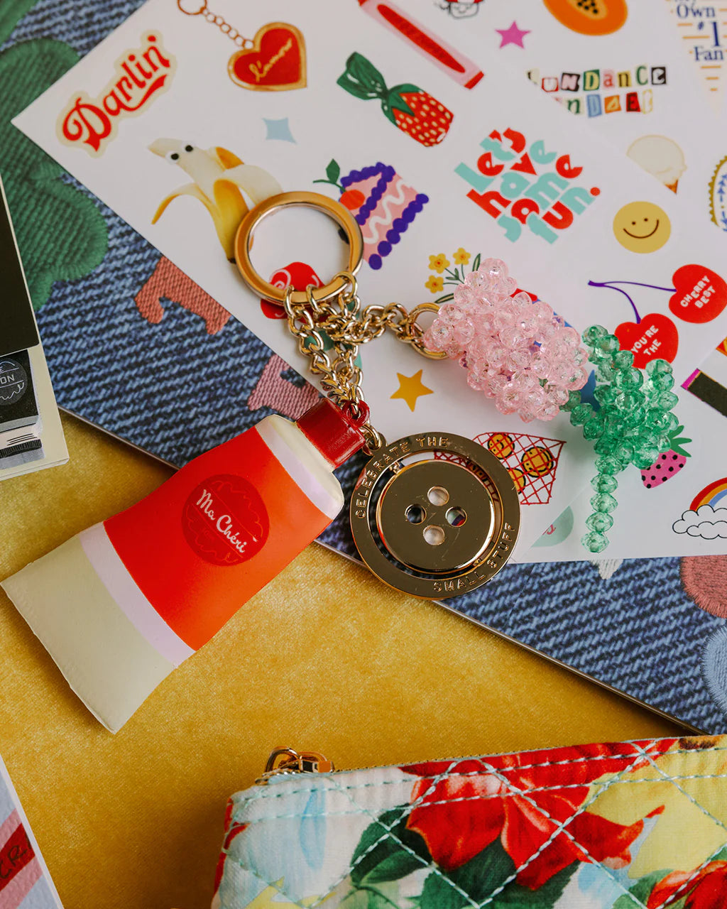 Ban.do Fidget Keychain Celebrate the Small Things | Colorful Desk Toy Accessory
