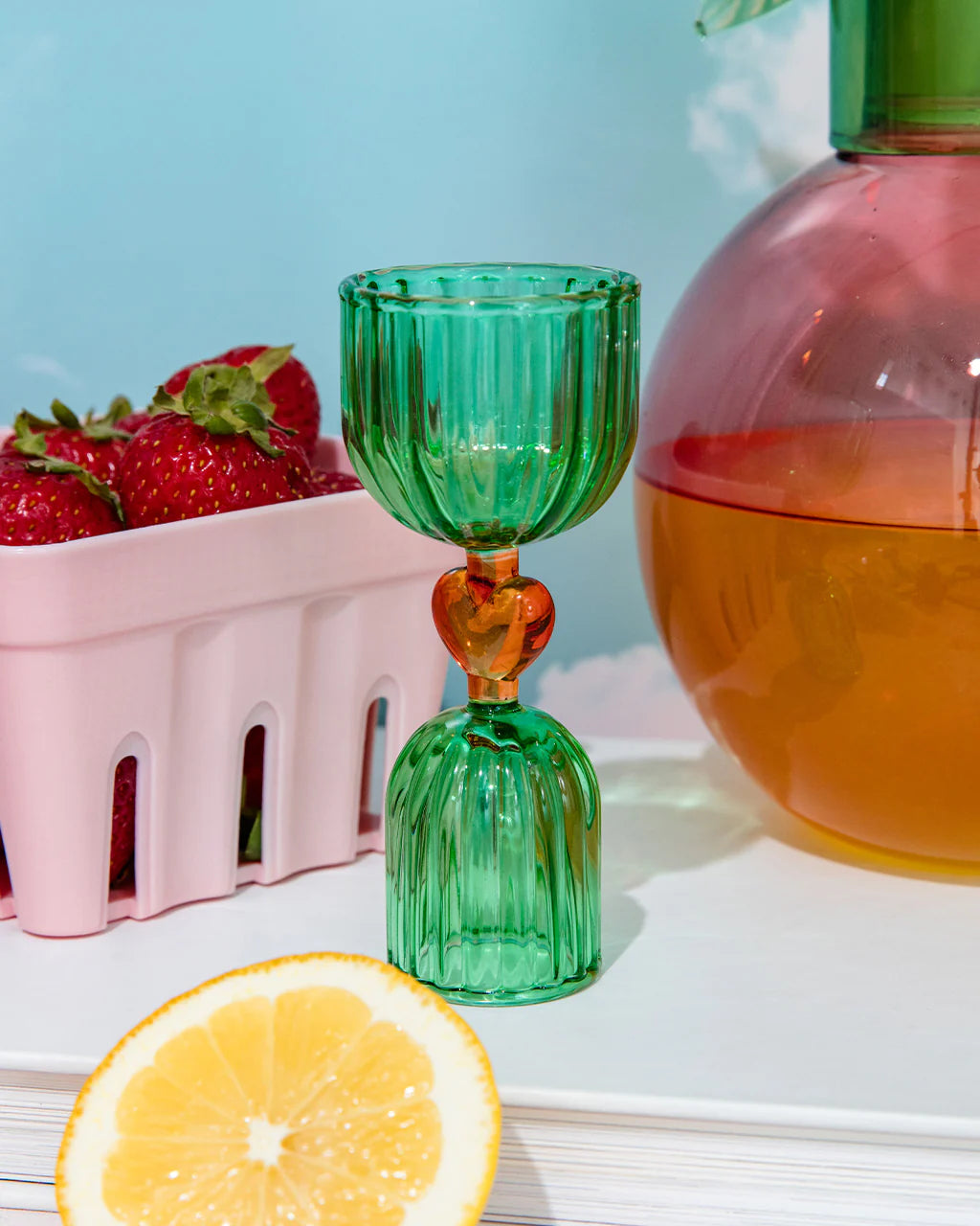 Tipsy Turvy Double Shot Glass || Jigger, Green