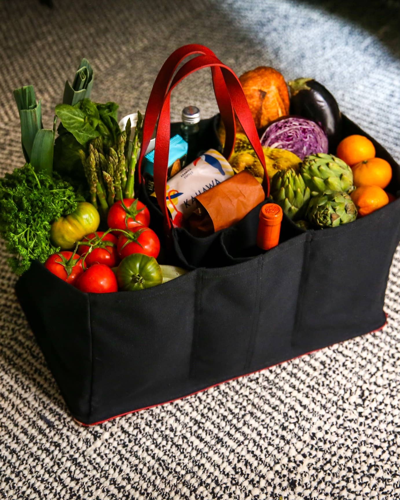 Heavy Canvas Grocery Tote Bag | Large Utility Tote | Natural