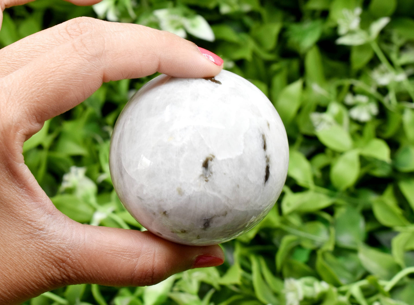 Rainbow Moonstone Crystal Ball – Healing Sphere for Intuition & Energy Work