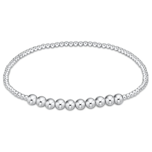 classic sterling beaded bliss 2mm bead bracelet - 4mm sterling
