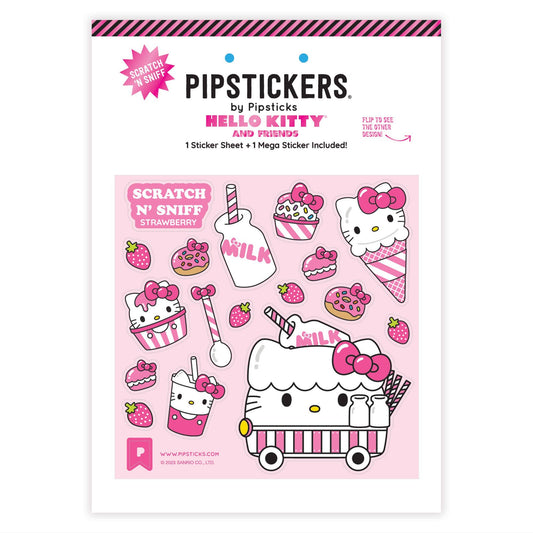 Hello Kitty Milk Cart Scratch 'n Sniff (2ct) Stickers