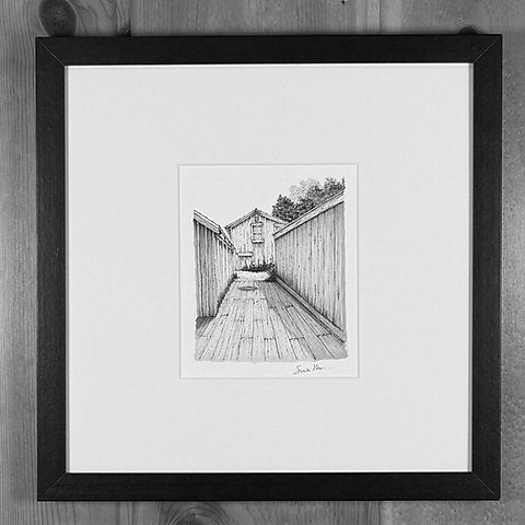 Between the Shanties | Leland | Hand-drawn Fine Art Print