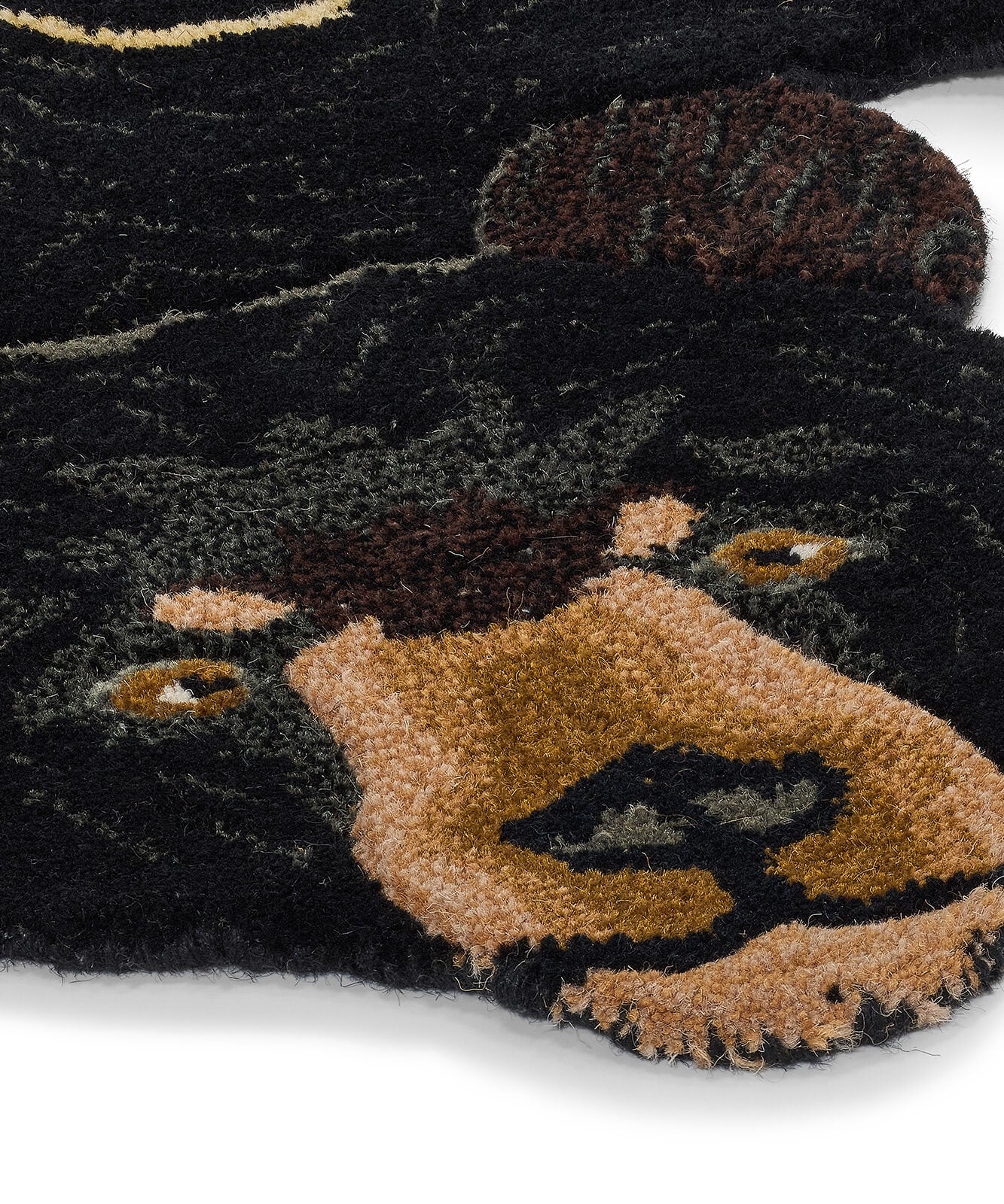 Blooming Black Bear Rug