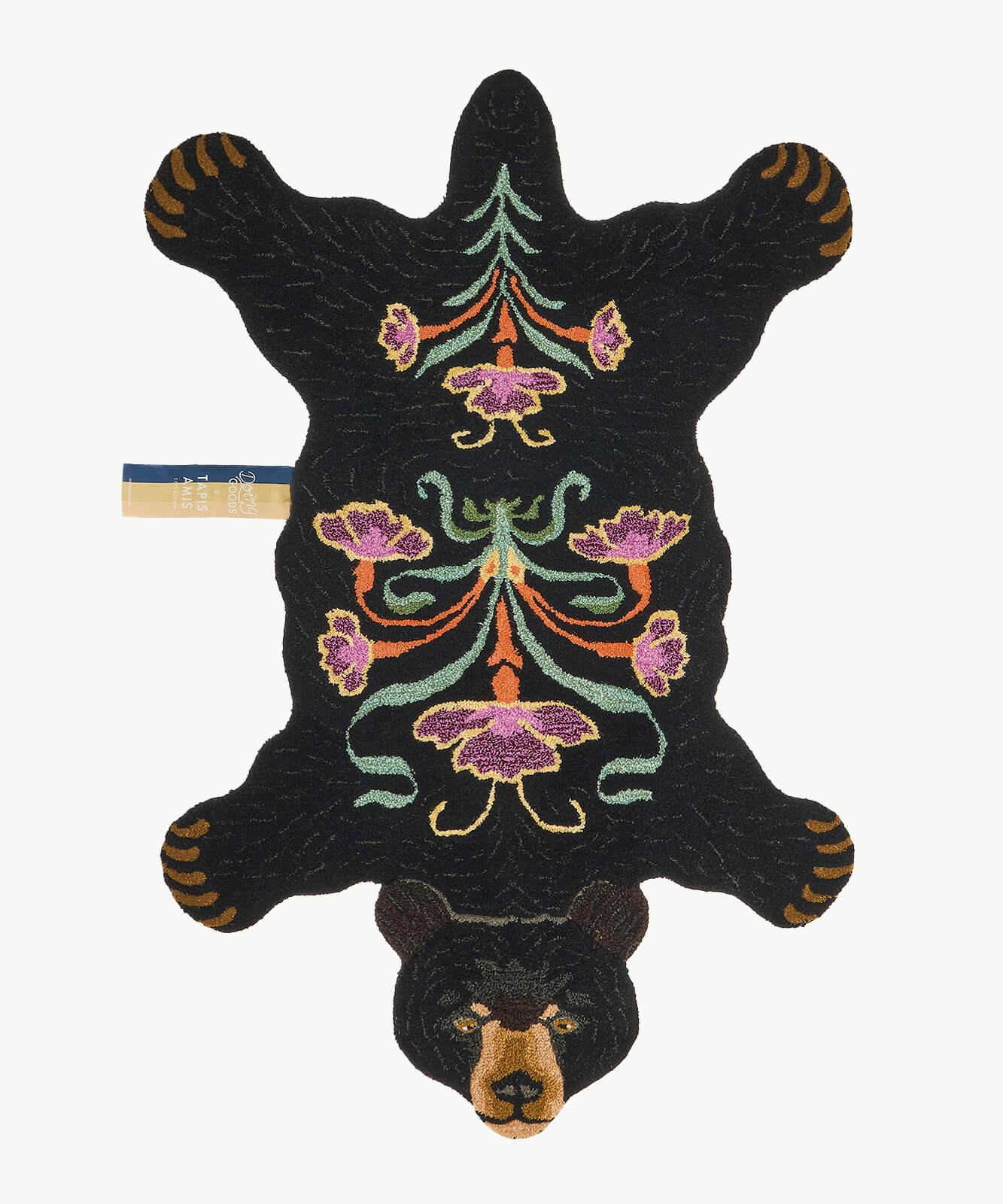 Blooming Black Bear Rug