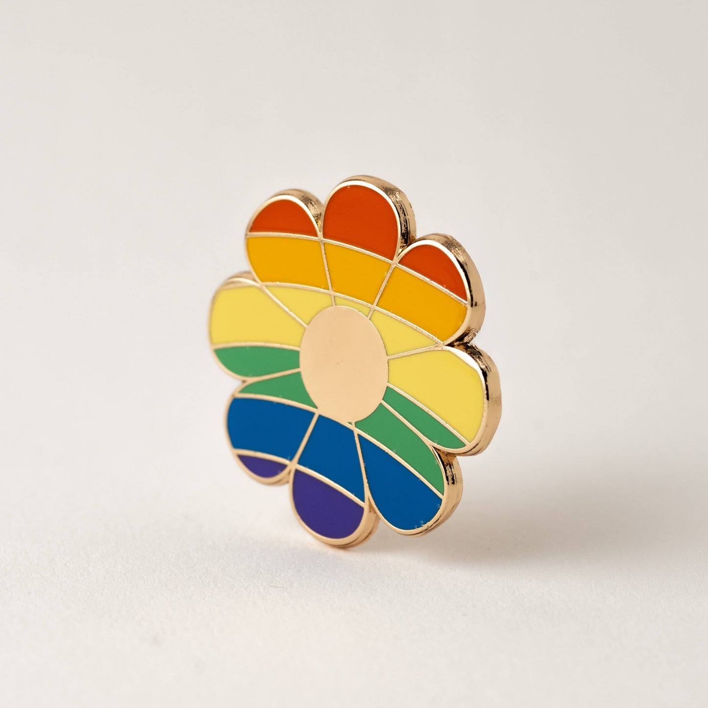 Rainbow Flower Pin | LGBT Jewelry 