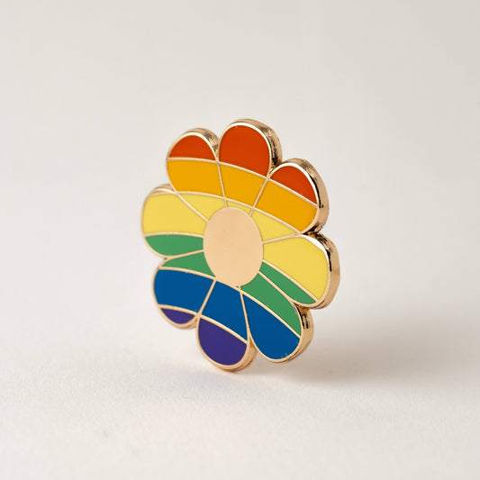 Rainbow Flower Pin | LGBT Jewelry 