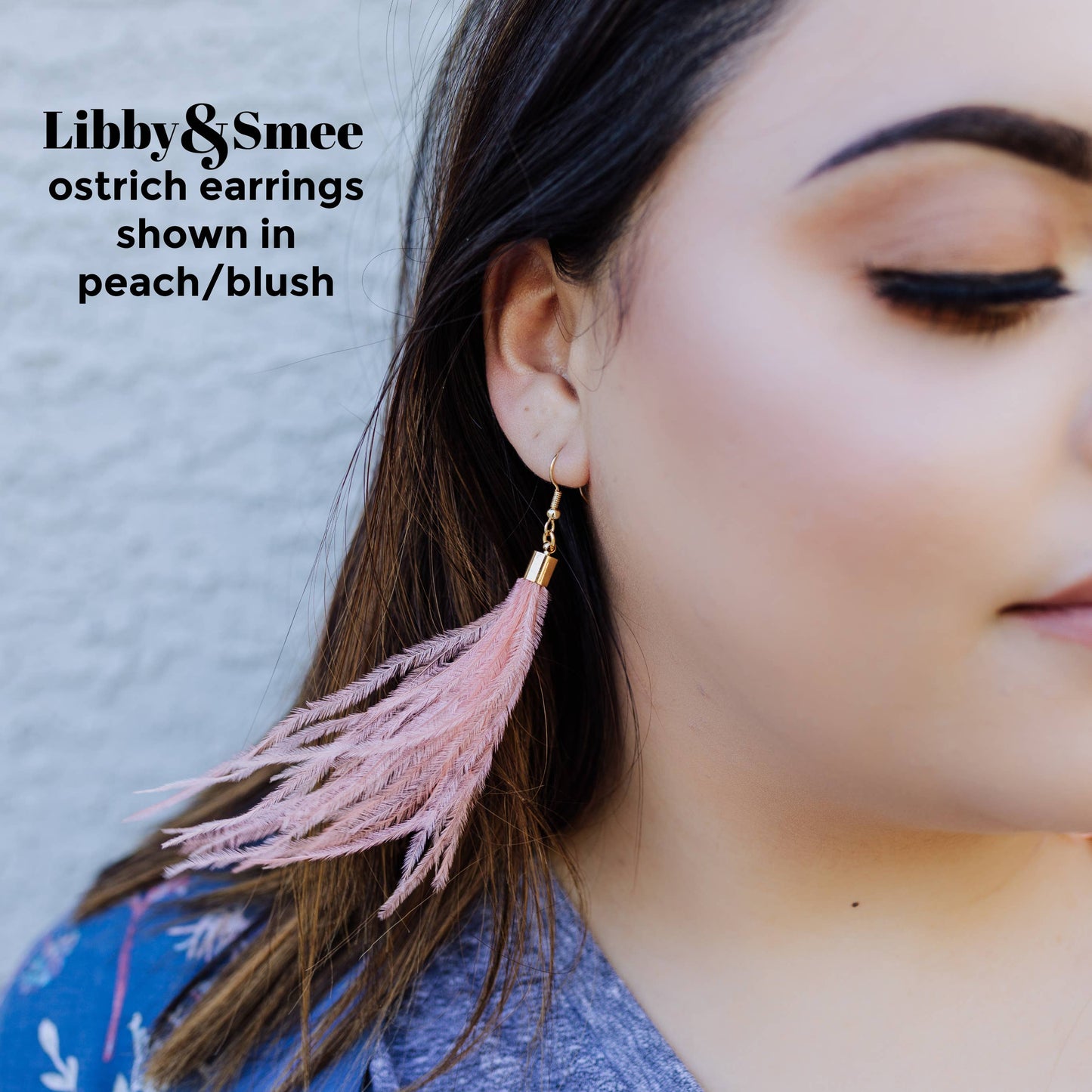 Ostrich Feather Earrings