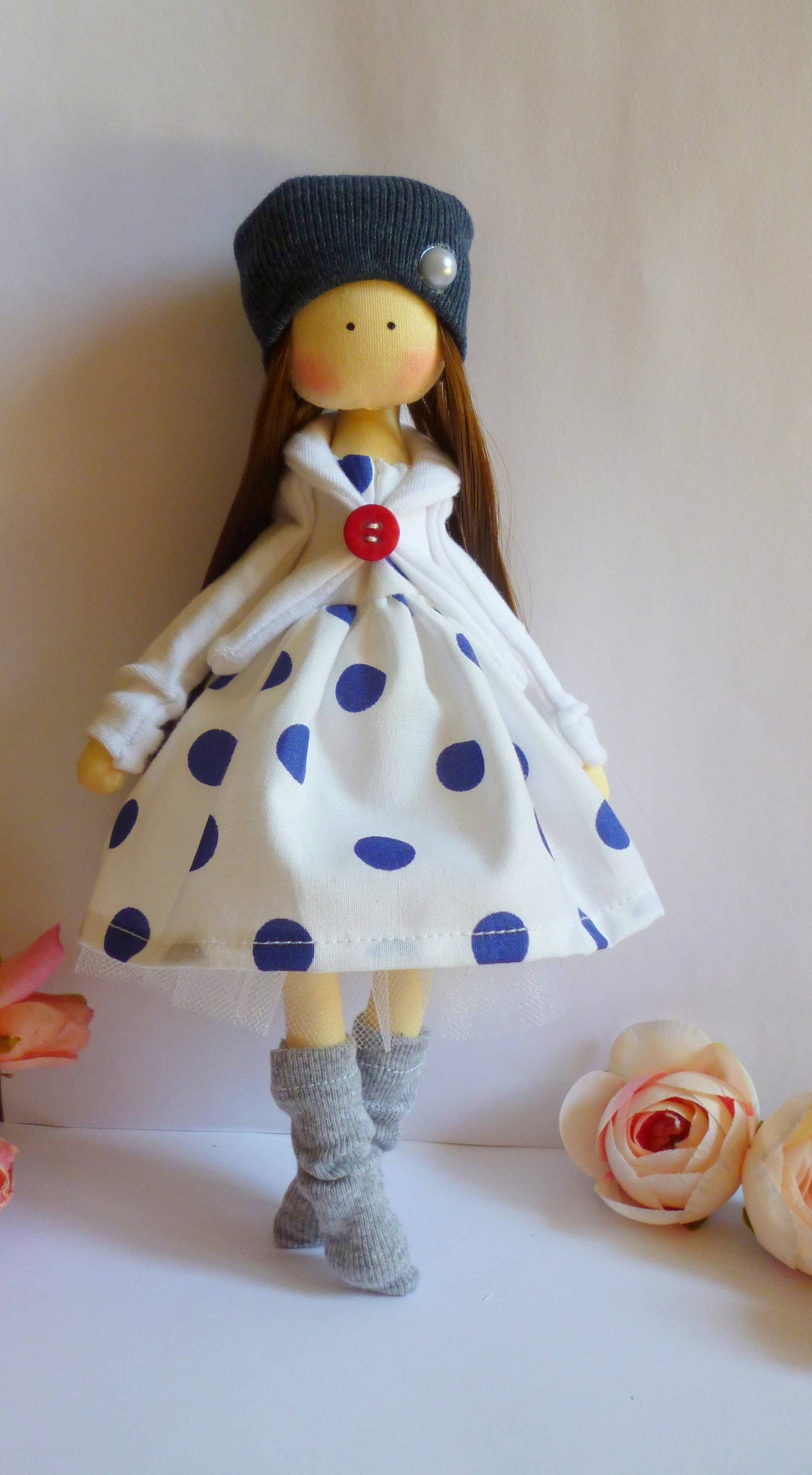 Handmade Keepsake Doll with Stitched Clothing – Heirloom Gift from Ukraine cloth doll, Fabric Doll, Textile doll, art doll