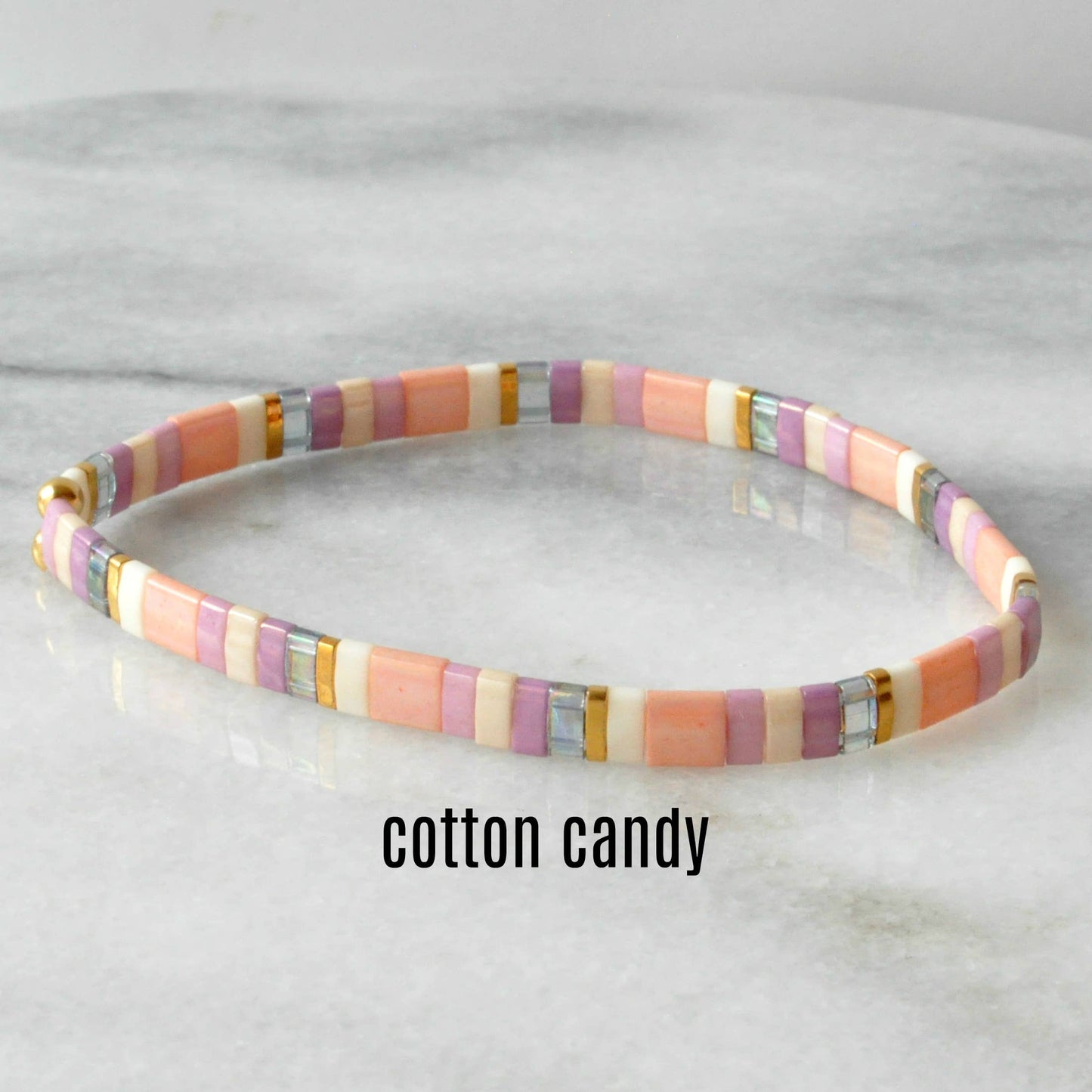 Stackable Stretch Tile Bead Bracelets