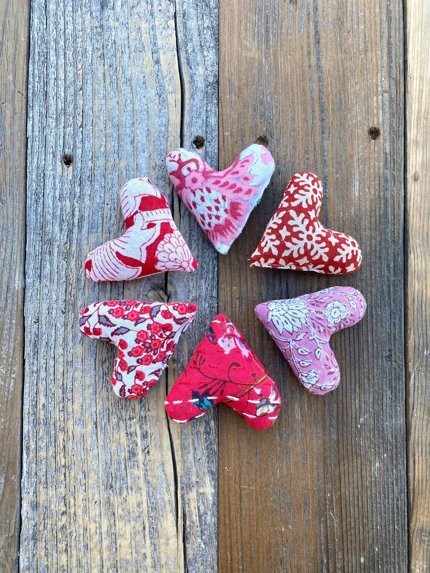 Pink & Red Mini Lavender Heart Sachets