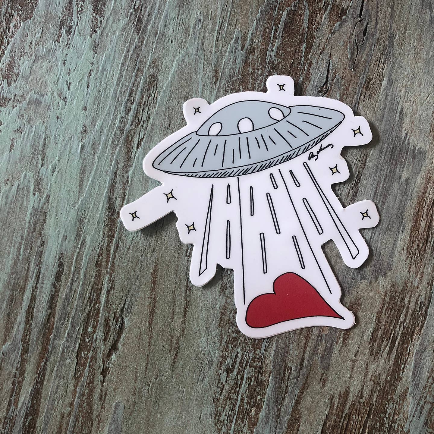 Heart Abduction Sticker